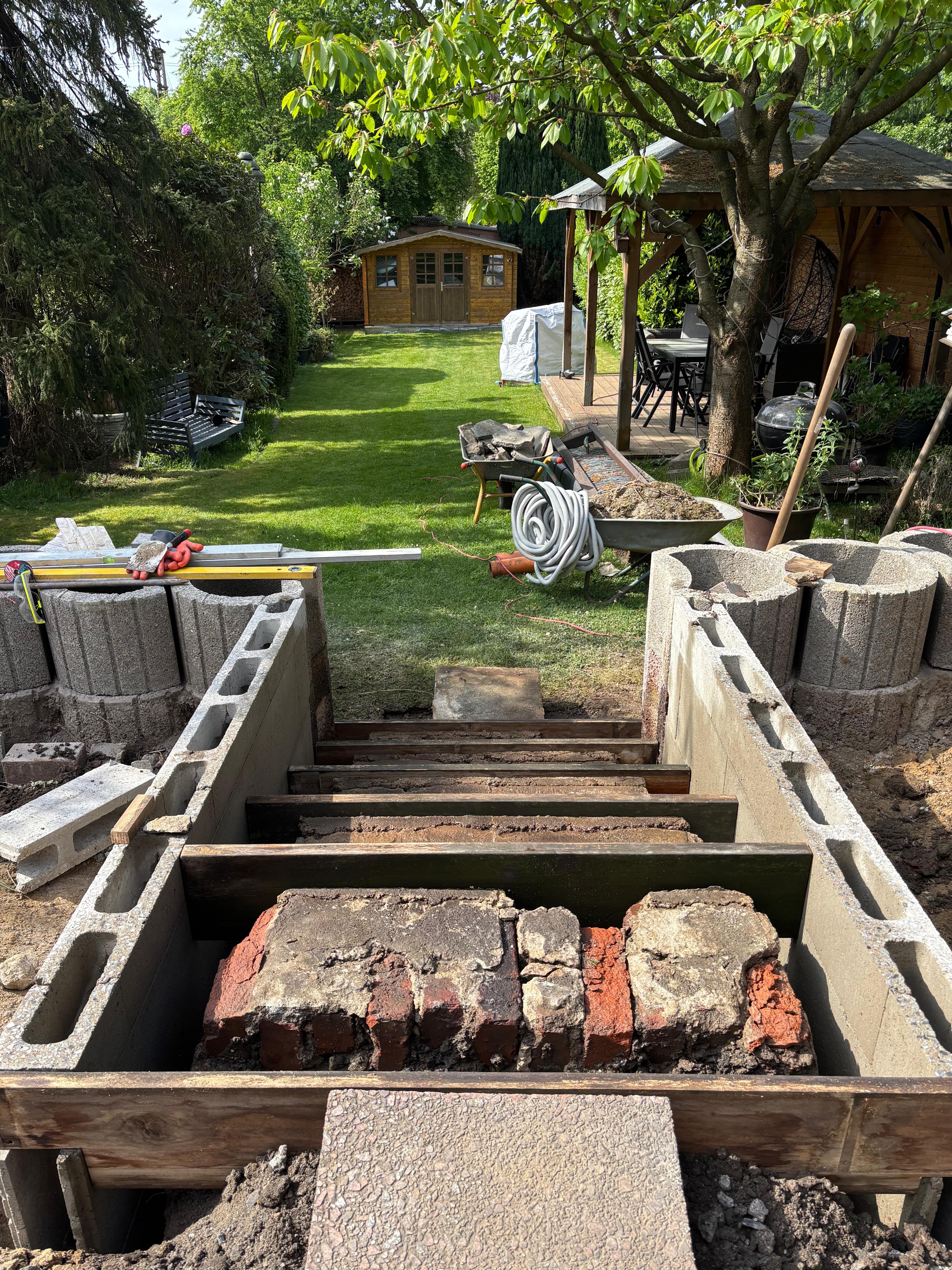 Steinreinigung Terrassenbau